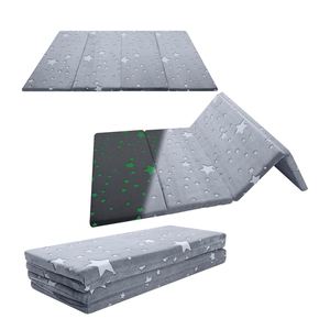 Glow in the Dark Versatility and Comfort Soft Plush <b>Foam</b> Kids Floor Mattress <b>Play</b> Mat for Baby Toddler - Product Image 1