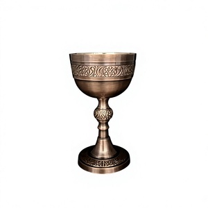 Handmade Antique Brass <b>Wine</b> <b>Goblet</b> Vintage Metal Drinking Cup for <b>Wine</b> Whiskey Drinking Glass for Home Bar Wedding Party Gift - Product Image 1
