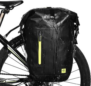 25L À Prova D' Água Bicicleta Pannier Saco com Alça Destacável Universal Fit Ajustável & Portátil Traseira Bicicleta Viagem Pannier - Product Image 1