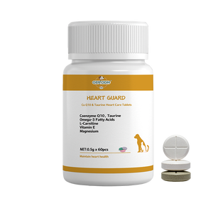 Oem/odm חיות מחמד לב מגן לב co q10 אומגה-3 חומצות שומן ספיגה מהירה ספיגה ללא תבואה טבליות אורגני - Product Image 1