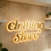 Personnalisation en usine, lettres rétroéclairées, lettres 3D, signalétique de magasin, logo 3D en métal, enseigne murale LED pour enseigne de magasin