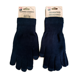 Gants tactiles pour hommes, entièrement noirs, lot de 12, pour l'hiver - Product Image 1
