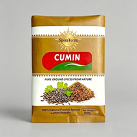 Sachets d'emballage pour poudre de piment, sachets d'assaisonnement en plastique composite de qualité alimentaire, avec logo personnalisé imprimé sur trois côtés