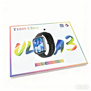 Không thấm nước T1000 Utra 3 reloj intelligente Smartwatch Montre kết nối thông minh ban nhạc T1000 đồng hồ với 7 vòng đeo tay - Product Image 1