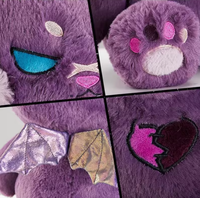 Ours en peluche effrayant, modèle Ange-Diable, super doux, pour enfants, décoration de fête, Halloween, anti-stress, Scream