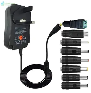 30 Wát bốn-đo 8 người đứng đầu để DC 12V Adapter CCTV Camera An Ninh DVR hệ thống giám sát cung cấp điện Power Adaptor 12V 1A