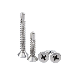 Vite di coda per trapano a vite autoforante a testa piatta 410 in acciaio inossidabile - Product Image 4