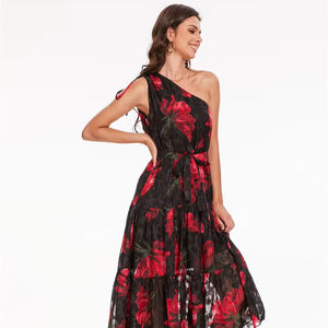 Haute Qualité <span class=keywords><strong>Bon</strong></span> <span class=keywords><strong>Prix</strong></span> <span class=keywords><strong>Chic</strong></span> Moderne Femmes Confortable Floral Brodé Longue <span class=keywords><strong>Robe</strong></span> - Product Image 1