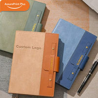Carnet de notes A5 à couverture rigide en cuir PU PVC/papier bicolore avec rivets et fermoir à pression, logo personnalisé en relief, agenda de bureau