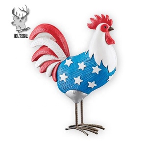 Fabbrica fatto <span class=keywords><strong>a</strong></span> <span class=keywords><strong>mano</strong></span> <span class=keywords><strong>a</strong></span> grandezza naturale in resina di alta qualità in fibra di vetro di pollo gallo statua in scultura per la decorazione - Product Image 2