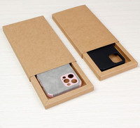Étui de téléphone portable de haute qualité accessoires électroniques adaptateur de téléphone tiroir de câble USB plié boîte de papier d'emballage avec fenêtre