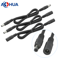 2.1 2.5mm DC 5521 5525 Mâle Femelle DC Connecteur Plug 2-Core Wire Open End Cable 0.1 0.25 0.5 1m 2464 18 20 22 AWG