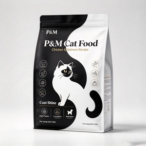 Sac à fond plat biodégradable de grande capacité 5 kg, emballage pour aliments pour animaux de compagnie, pochette en papier kraft avec fenêtre transparente, fermeture éclair, vente en gros - Product Image 2