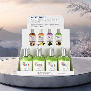 M664Z Venta caliente 100mL Perfume de fruta 4 sabores Diseños mixtos Naturaleza Vainilla y coco Fragancia Parfums Mujeres Uso diario Molen Mist - Product Image 5