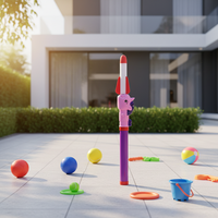Jeu de tir de fusées Licorne 24 pouces en EVA, lanceur de fusées, jouet interactif éducatif d'extérieur, ensemble de jeu pour enfants, jouets en gros