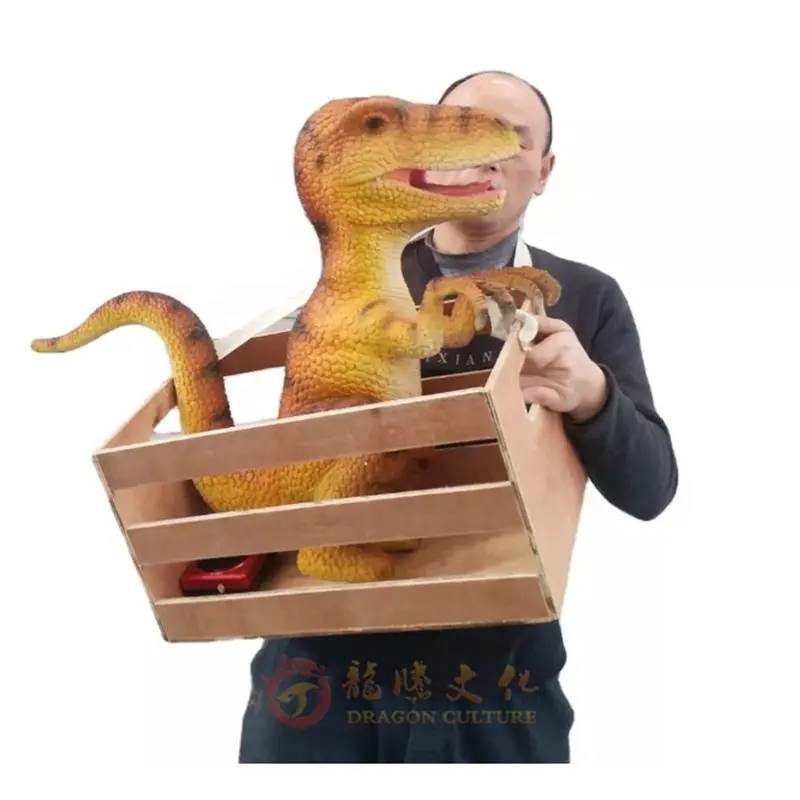 Burattino triceratopo dinosauro animatronico bambino controllo mano in vendita