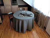 Nappe carrée en lin, faite à la main, écologique, durable, lavable, taille personnalisée, effet délavé, style européen moderne, pour décoration de mariage