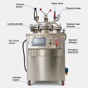 Esterilizador Industrial de Alimentos, Máquina de Retorta para Esterilización de Alimentos Envasados y Frascos de Vidrio - Product Image 3
