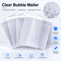 Enveloppes à bulles transparentes personnalisées, enveloppes à bulles complètes, enveloppes rembourrées résistantes aux déchirures, sacs d'expédition pour l'épicerie