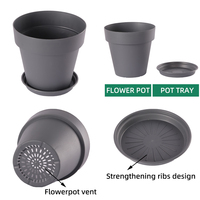 Pot de fleur de bureau à domicile auto-arrosant Pot de fleur et jardinières de haute qualité Pots de plantes à Absorption d'eau automatique en plastique