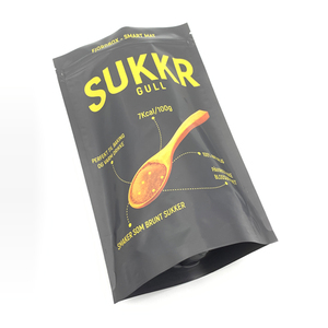 Giấy bao bì màu đen và trắng vàng tùy chỉnh logo Chất lượng cao mùi bằng chứng Nắp kéo túi bột ca cao - Product Image 6