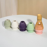 Ensemble de thé Matcha japonais exclusif transfrontalier de 7 pièces avec bec verseur en céramique rose fleur de cerisier pour cérémonie du thé