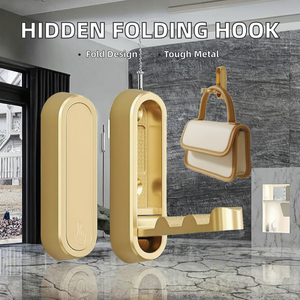 Hiện Đại Thân Thiện Với Môi Kim Loại Gấp Quần Áo Móc Chất Lượng Bán Buôn Đa Chức Năng Treo Tường Hộ Gia Đình Đường Sắt Móc - Product Image 3