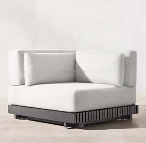 Мебель для патио Античный стиль прочный нержавеющий трубчатый алюминиевый современный угловой диван