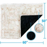Nouveauté vente en gros de coussin de lit doux et chaud pour chien Accessoires de coussin de matelas pour chien Couverture en peluche pour chien en fausse fourrure en peluche pour chat