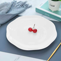 Assiettes de table en céramique blanche 12 pièces en porcelaine fine OEM ODM écologiques pour restaurants et hôtels
