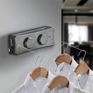 Sèche-<span class=keywords><strong>linge</strong></span> <span class=keywords><strong>mural</strong></span> <span class=keywords><strong>rétractable</strong></span> en acier inoxydable de 5,1 m, ligne de séchage de <span class=keywords><strong>linge</strong></span>, ligne de lavage intérieure et extérieure, double <span class=keywords><strong>corde</strong></span> <span class=keywords><strong>à</strong></span> <span class=keywords><strong>linge</strong></span> - Product Image 4