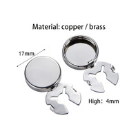 Boucle Tortoise en Cuivre Galvanisé Or 20mm pour Hommes, Couvre-Boutons en Laiton