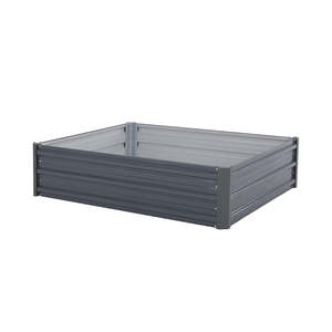 120x90x30cm grau verzinkter Stahl Pulver beschichtetes Metall Garten Hochbeet für Kräuter - Product Image 1