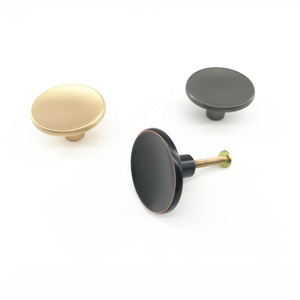 Cosin Pull Handle CX878 Furniture Cabinet Kitchen Home Bedroom Drawer 39mm Gold &amp; <strong>Black</strong> Round Pull <strong>Knob</strong> - Product Image 4