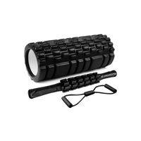 Lot de rouleaux de massage en mousse 6-en-1 personnalisés pour le yoga, bâton de massage musculaire et bande de résistance pour massage des tissus profonds