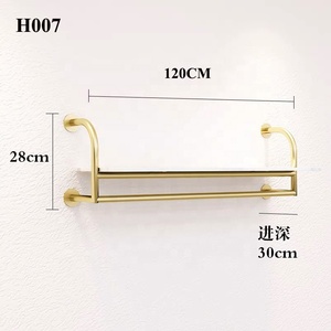 Moda <span class=keywords><strong>Pretty</strong></span> Golden Garment Stand Montado en la pared Mujer Ropa Estante de exhibición para <span class=keywords><strong>tienda</strong></span> Boutique - Product Image 5