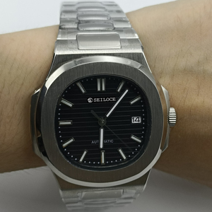 Montre mécanique automatique pour homme, mode décontractée, mouvement NH35, diamètre du cadran 40 mm, matériau en acier inoxydable, étanche - Product Image 4