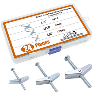 Baiguluo Toggle Bolts Anchors Kit 45 Pcs 1/4 3/16 1/8 Inch Drywall Fixing Hardware - Product Image 2