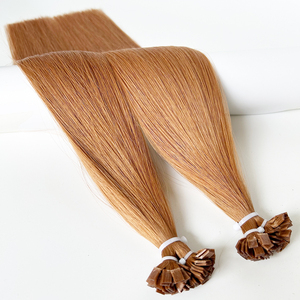 Estensioni Remy Color ramato di alta qualità con punta piatta Super doppia disegnata Ktips 100% Remy fabbrica all'ingrosso con prezzi pronti Stock - Product Image 2