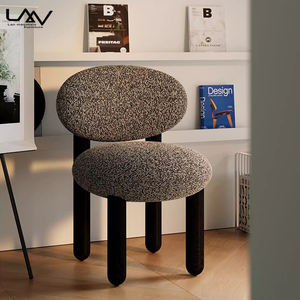 Silla de Comedor Tapizada de Estilo Moderno para Hotel o <span class=keywords><strong>Restaurante</strong></span>, Silla de Vestidor de Lujo con Marco de Madera y Tapicería de Tela para Dormitorio de Villa - Product Image 4