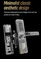 TYSH Biometrischer Finger abdruck Smart Lock mit digitaler Tastatur Push-Pull-Funktion WiFi-Speicher karte Smart Life App Zugang für Holztür