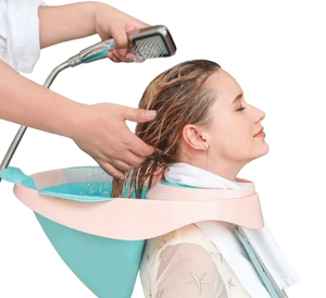 El más nuevo cuenco de champú, lavabo de pelo inflable portátil, fregadero para ancianos, embarazadas, niños discapacitados, cabecera, niños, personas mayores, PVC - Product Image 1