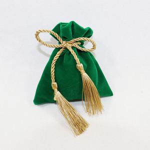 Sac d'emballage en velours avec cordon de serrage, pochette cadeau pour bijoux avec logo - Product Image 3