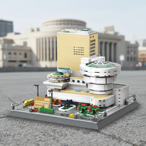 Jouets de construction Landmark Building Toys U.S. New York Guggenheim Museum, blocs de construction éducatifs pour enfants, petites particules en plastique, cadeau - Product Image 2
