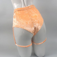 Offre Spéciale dames pôle Fitness vêtements de danse néon Orange velours Sexy dos nu haut taille haute pantalon formation vêtements de danse pour les femmes
