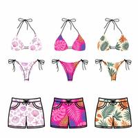 Produsen OEM Ramah Lingkungan, Baju Renang Wanita Model Halter Berwarna-warni dengan Tali, Set Bikini untuk Wanita dengan Celana Renang