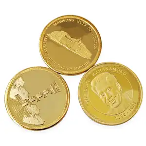 Produsen Grosir Logo Kustom Koin Emas Emas Koleksi Perak Antik Disepuh Logam untuk Dijual