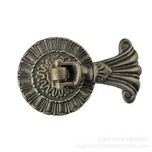 Poignée de meuble en alliage de zinc de style antique, ronde, à trou unique, traditionnelle, durable, pour la décoration intérieure - Product Image 4
