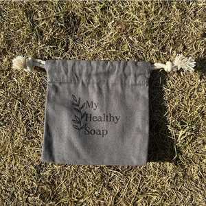 Newest Custom Logo Organic Eco-friendly White Storage Cotton Canvas <b>Drawstring</b> <b>Bag</b> Muslin With Letter Pattern - Product Image 3