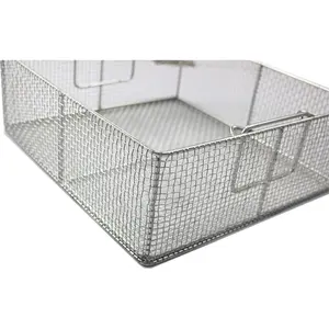 Customized Special Wire Storage Baskets Metal Organizer Basket Stainless Steel Wire Mesh Basket